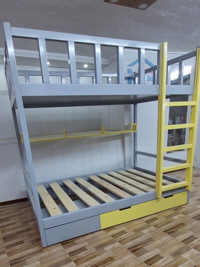 yellow double bed