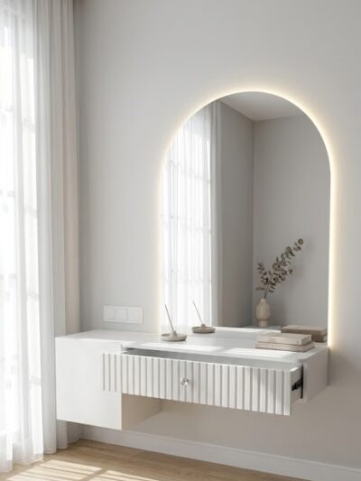 curved dresser