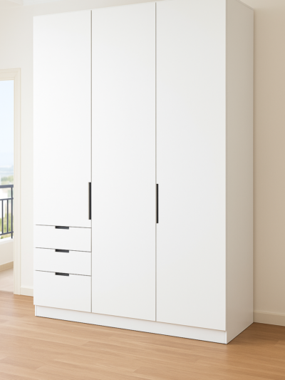 Double White Wardrobe