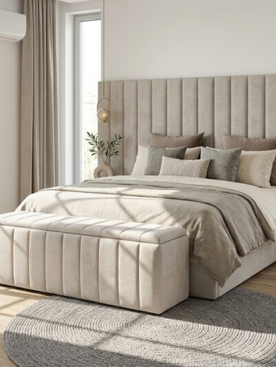 gray bed