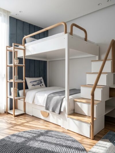 curved bunk bed