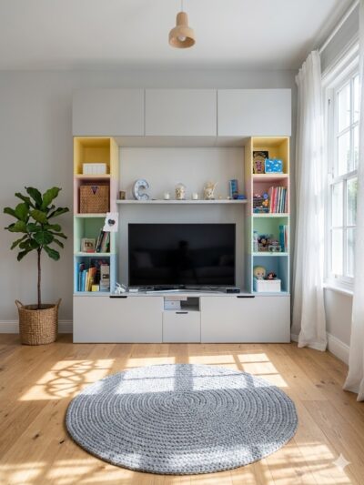 colorful T.V unit